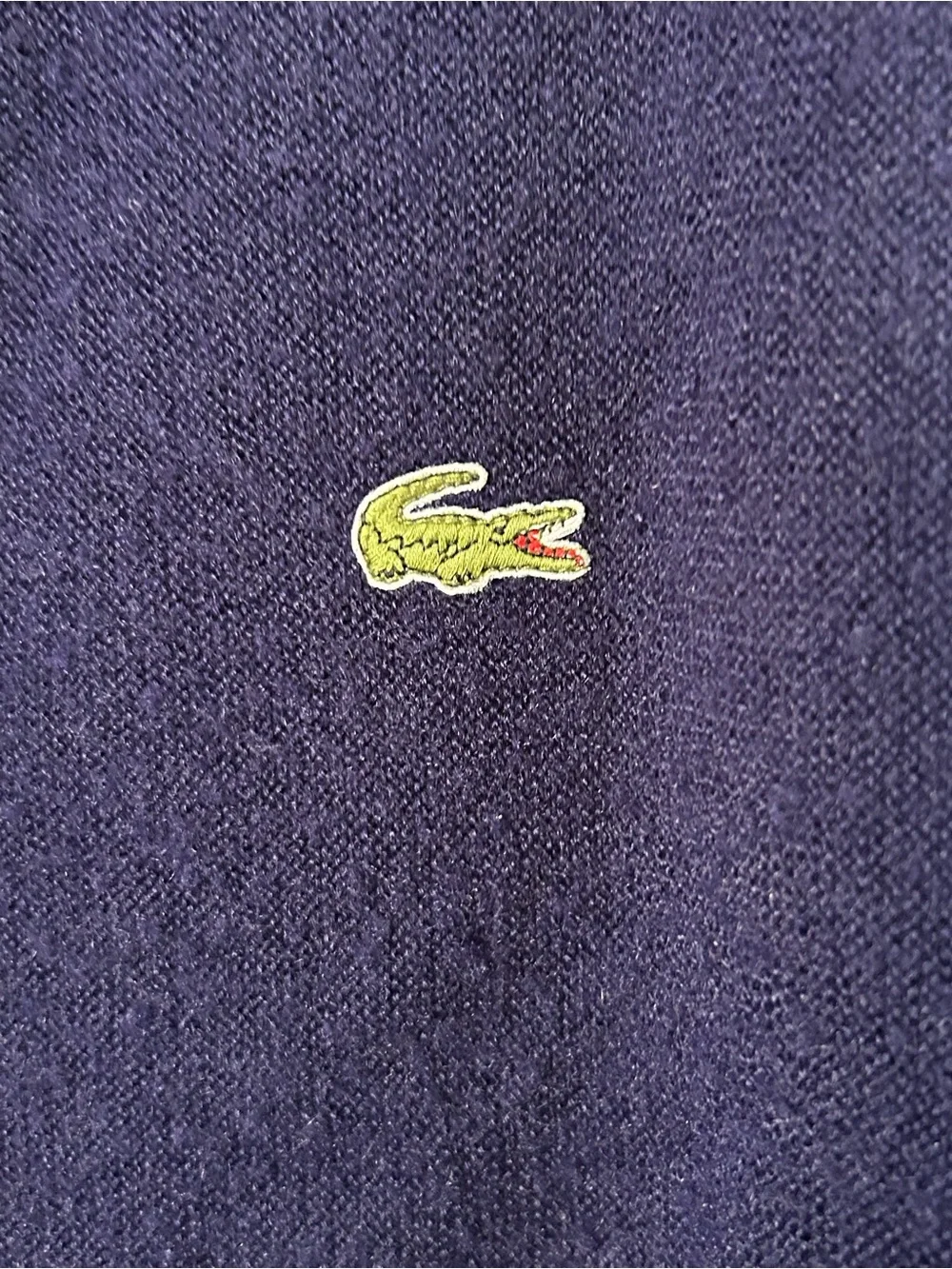 Vintage Izod Lacoste Men's Navy V-Neck Button Cardigan Size L